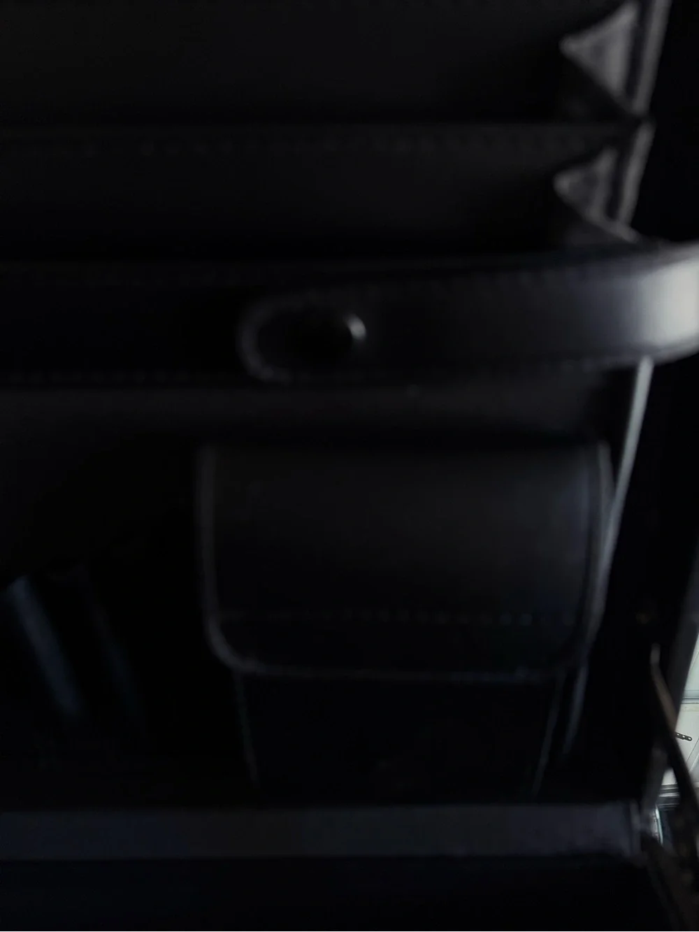 Professional Black Leather Briefcase with Silver Hardware
